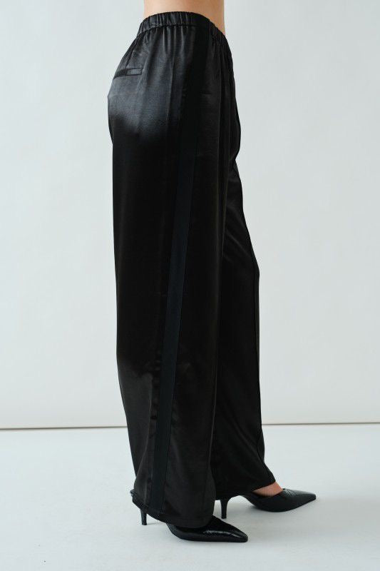 Satin Tux Pant - Black