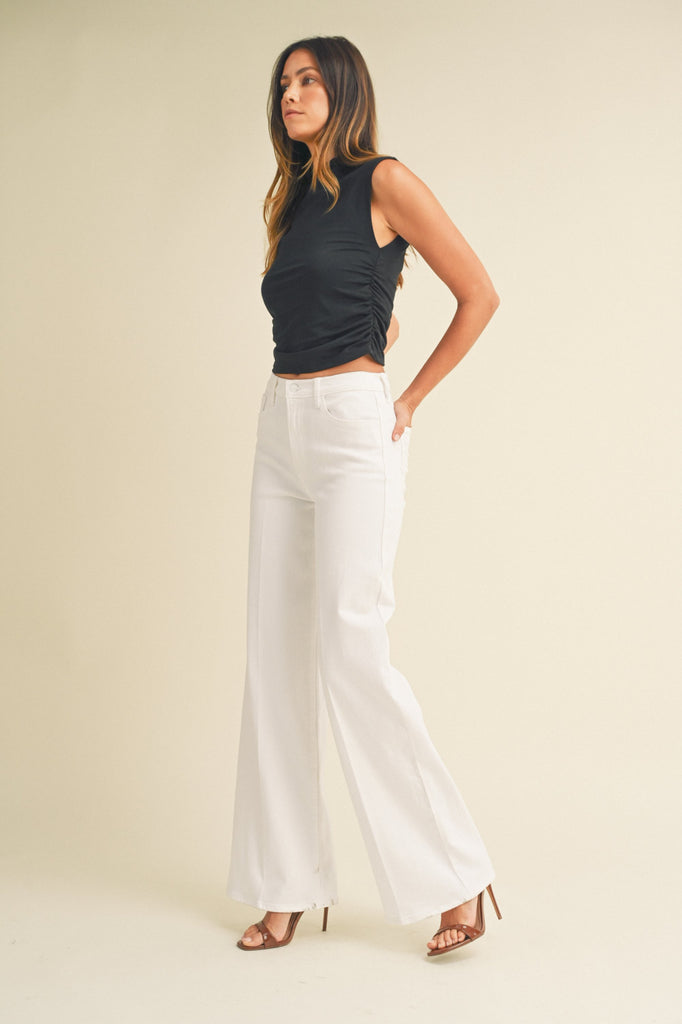 Palazzo Denim - White