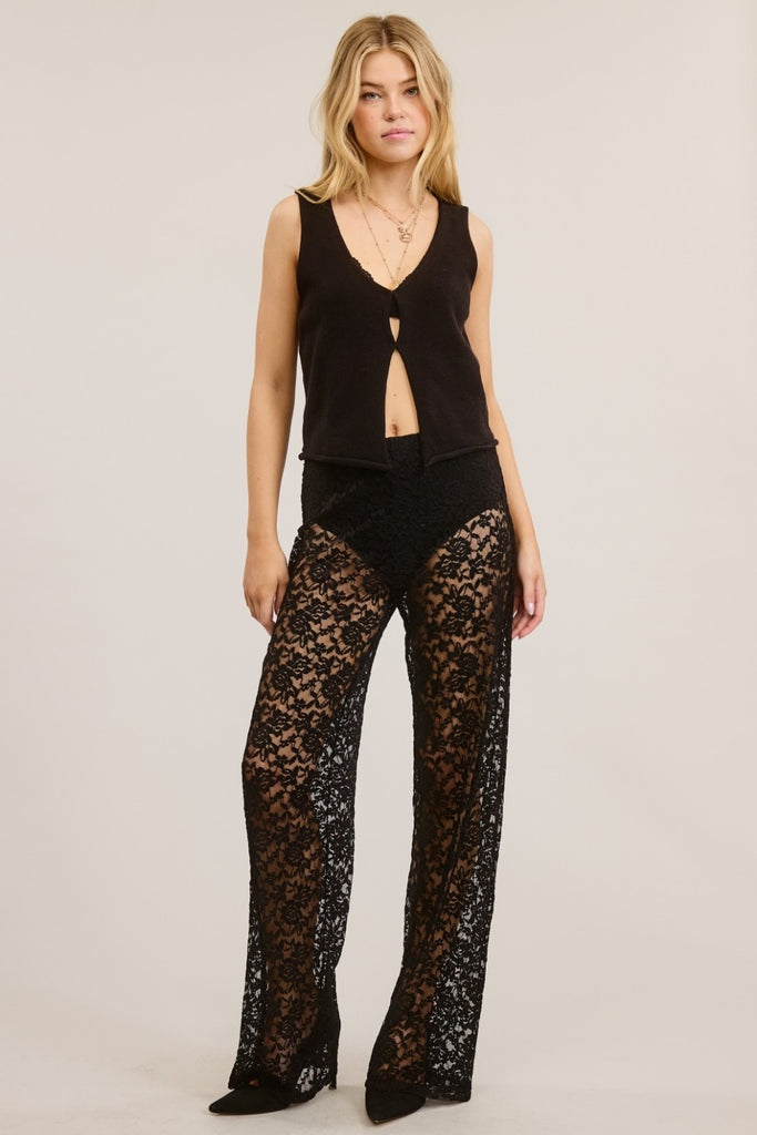 Lace Pants - Black