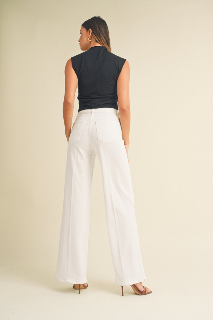 Palazzo Denim - White