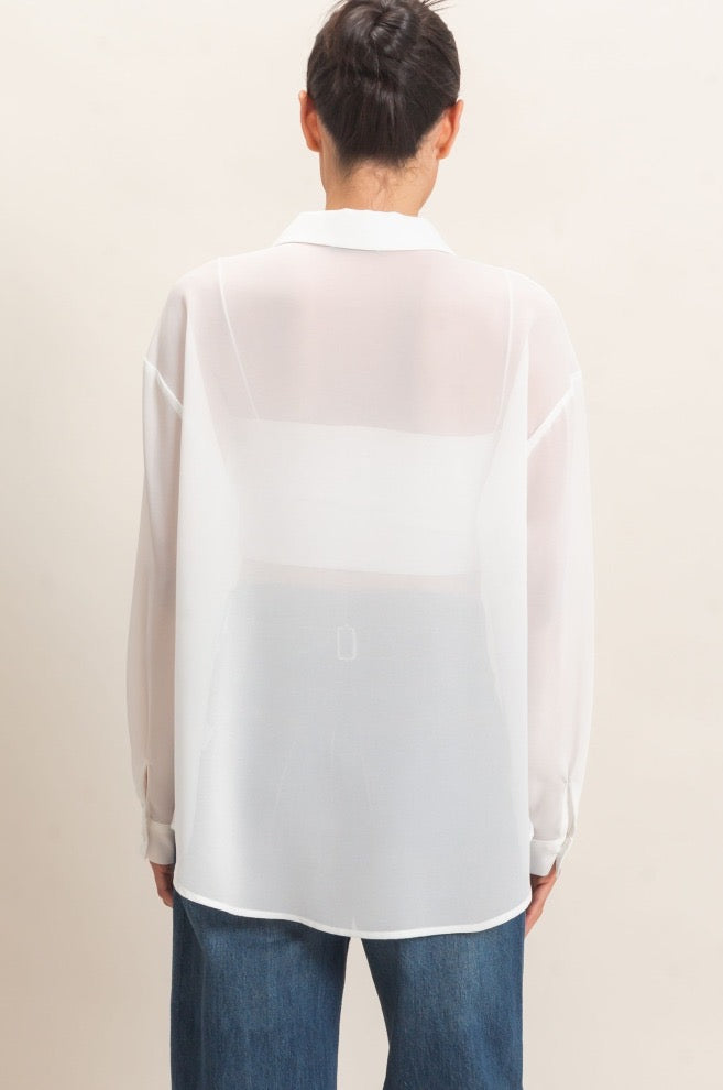 Sheer Blouse - White