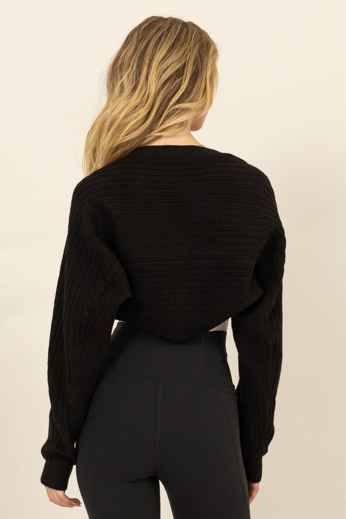 The Cropped Ballet Shrug - Black