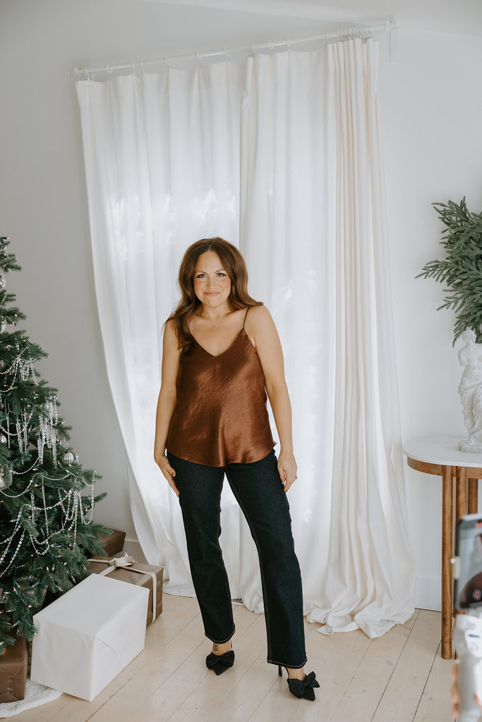 Satin Cami - Chestnut