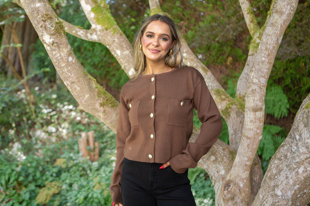 Knit Jacket - Brown