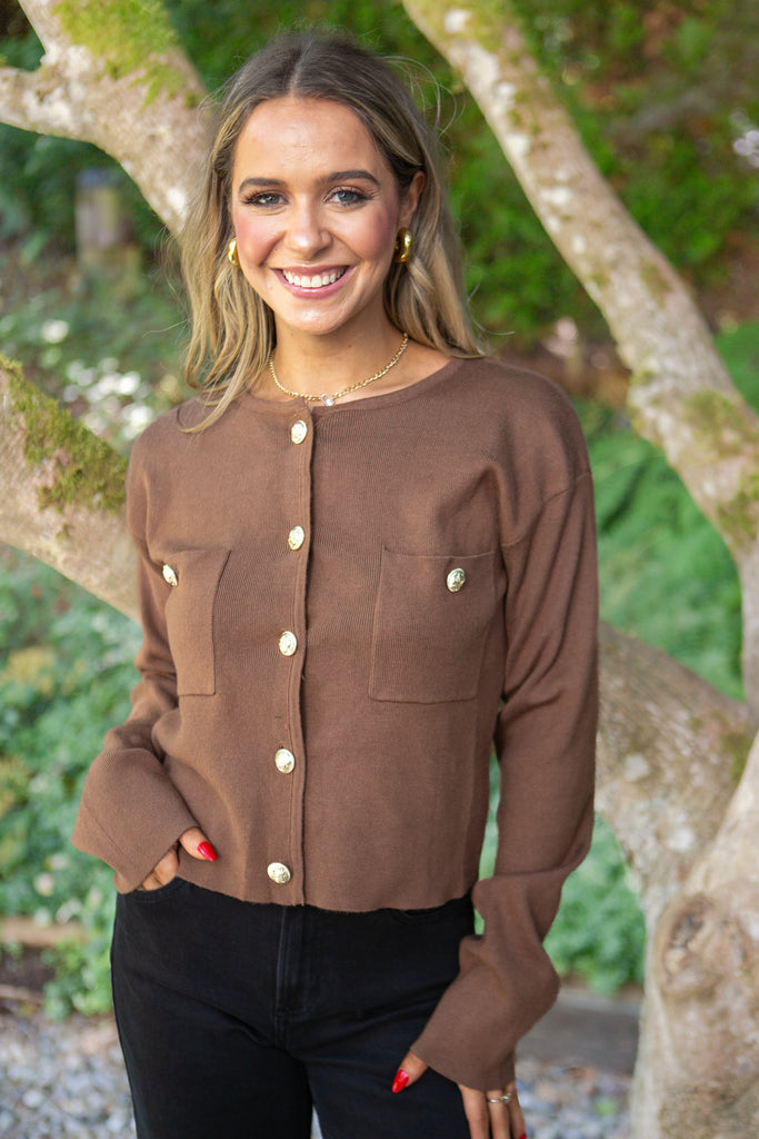 Knit Jacket - Brown