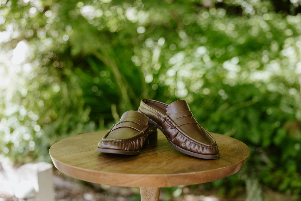 Open Back Loafers - Brown