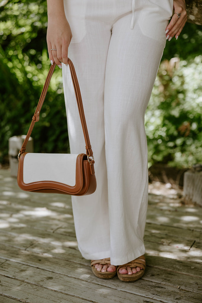 Canvas Shoulder Bag - Tan