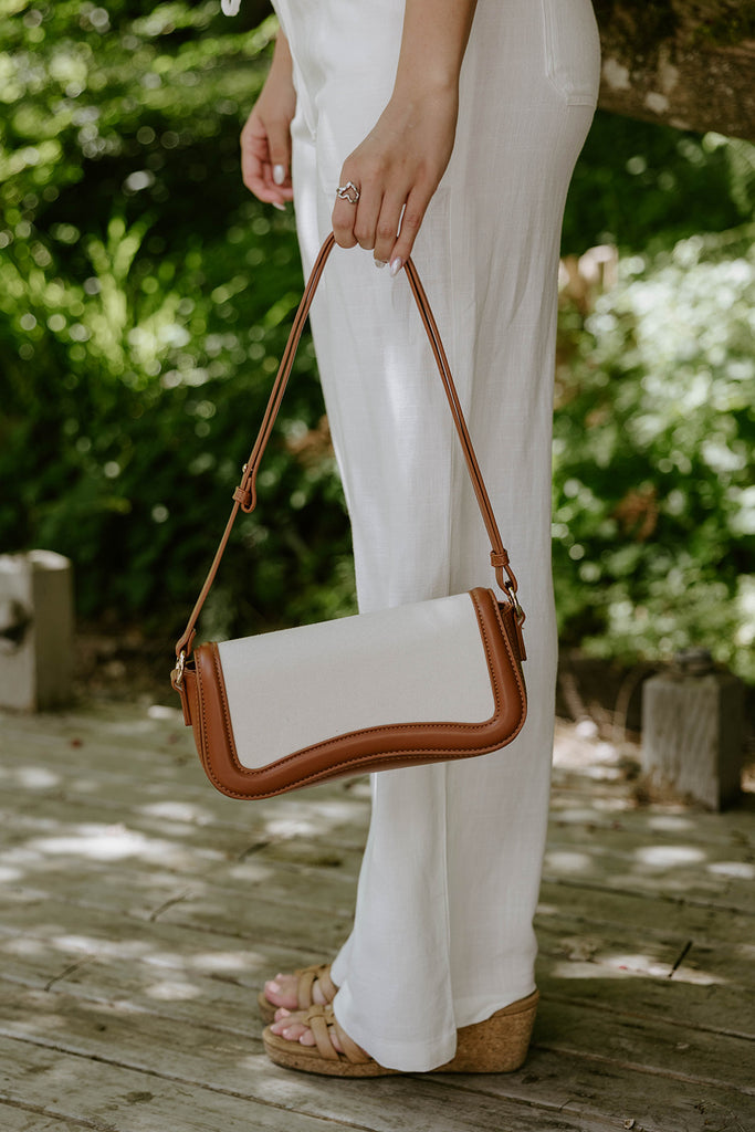 Canvas Shoulder Bag - Tan