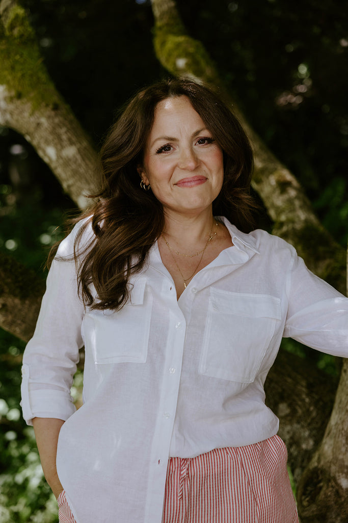 Classic Linen Button Up - White