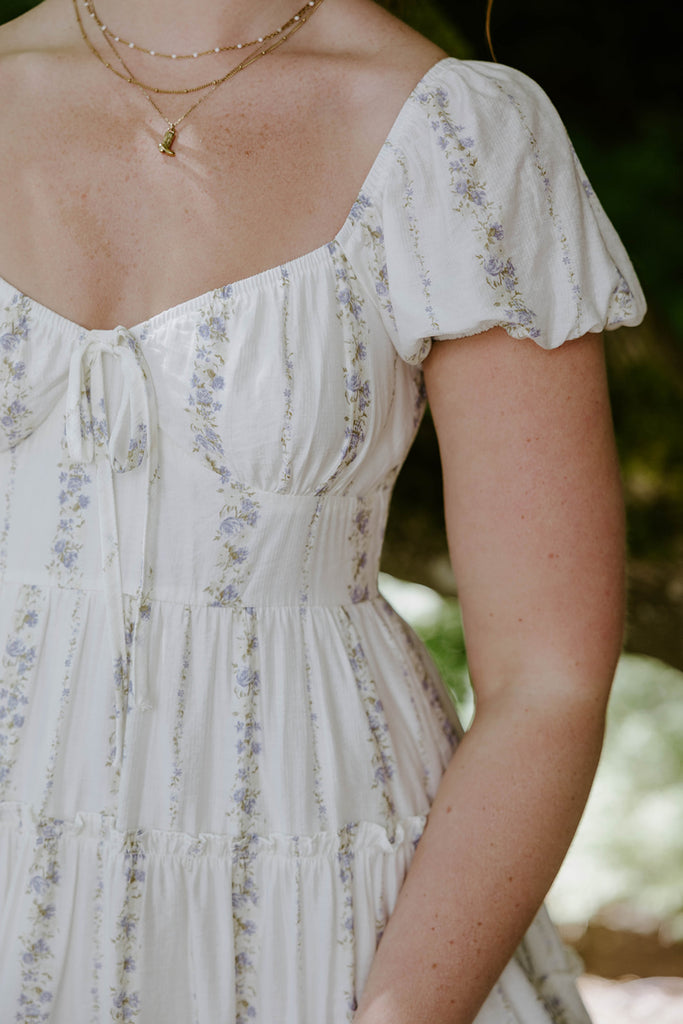 Floral Puff Sleeve Mini Dress