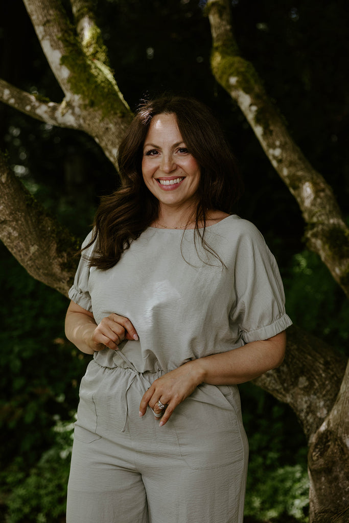 Top & Flowy Pant Casual Set - Sage