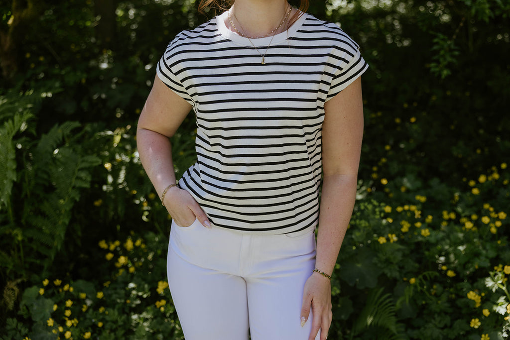 Casual Striped Shirt - Black