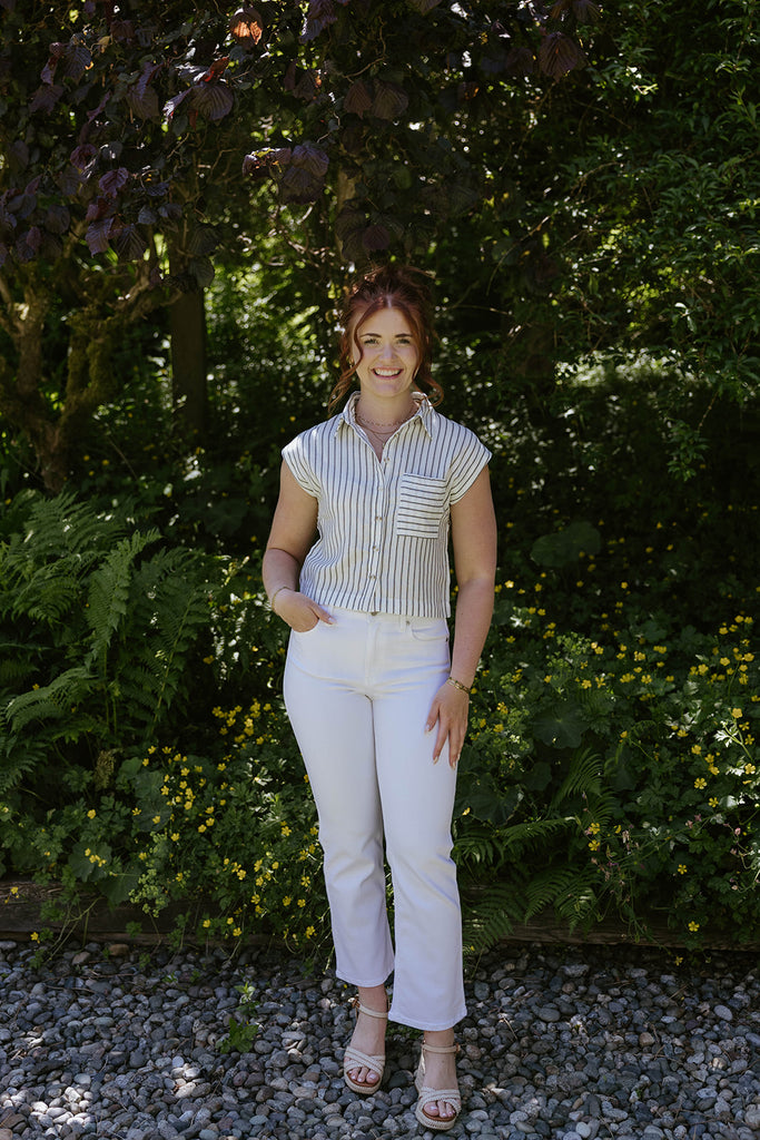 The Elevated Striped Button Up