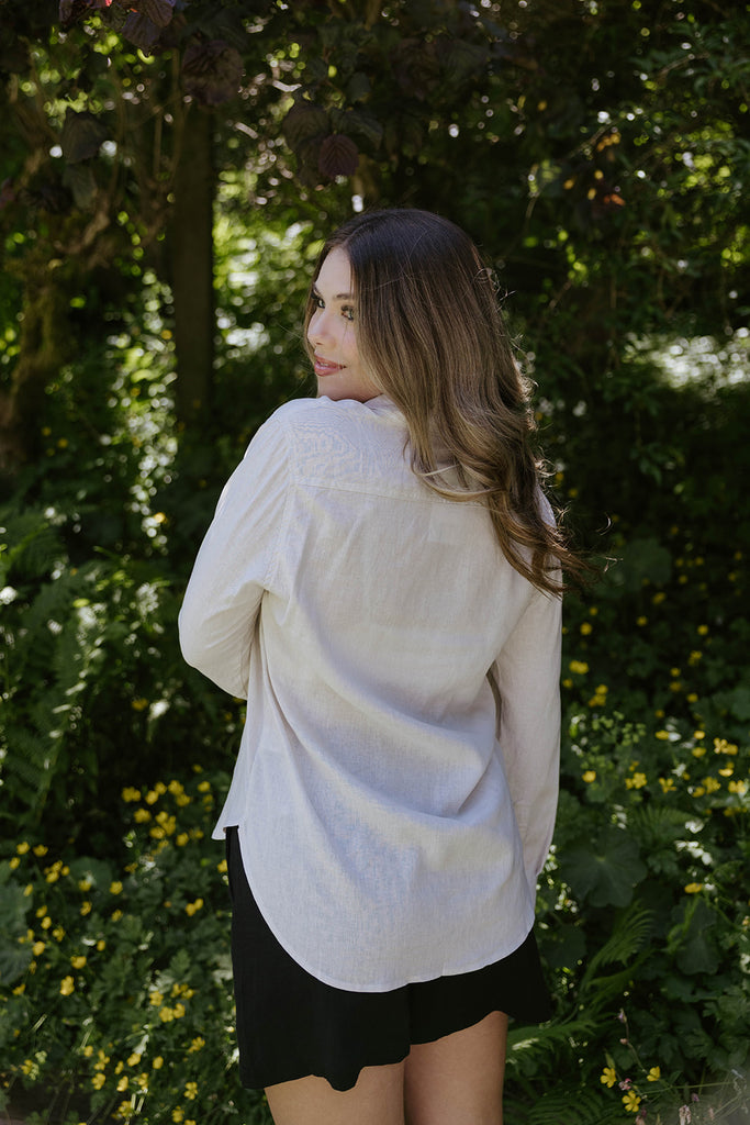 Classic Linen Button Up - Natural