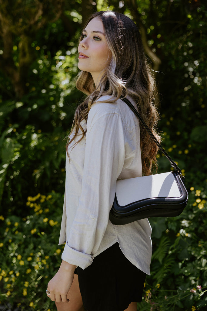 Canvas Shoulder Bag - Black