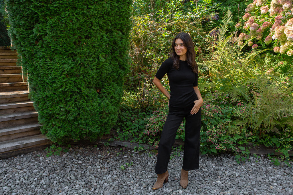 Classic Half Sleeve Knit - Black