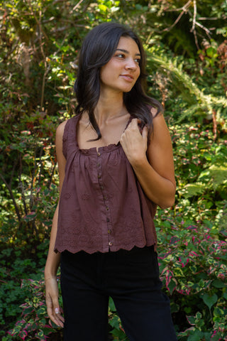 Button Up Blouse With Pocket - Cream