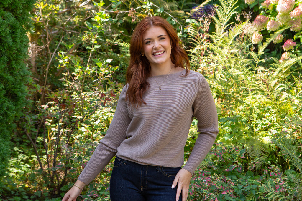 Ribbed Knit Sweater - Mocha