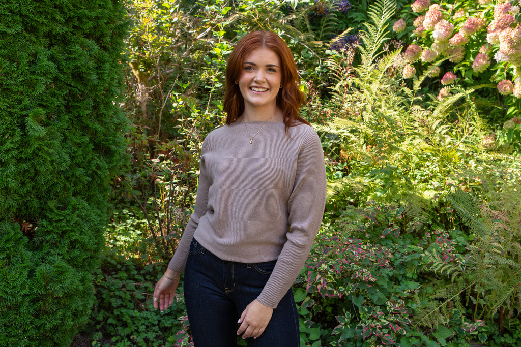 Ribbed Knit Sweater - Mocha