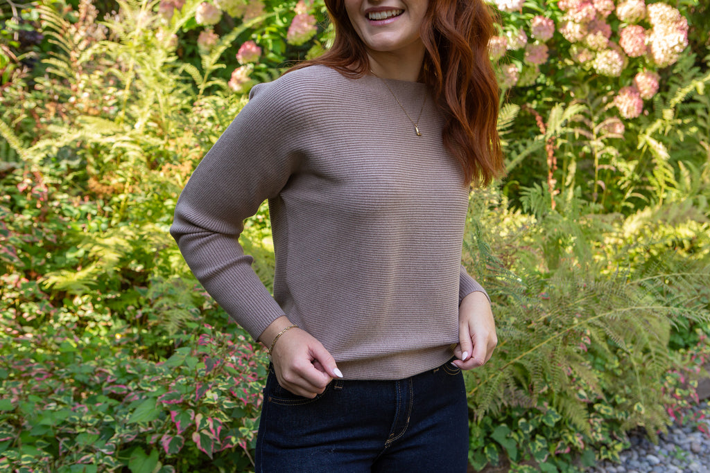 Ribbed Knit Sweater - Mocha