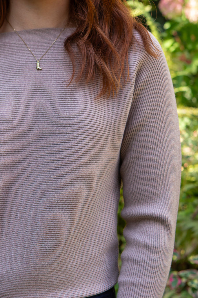 Ribbed Knit Sweater - Mocha