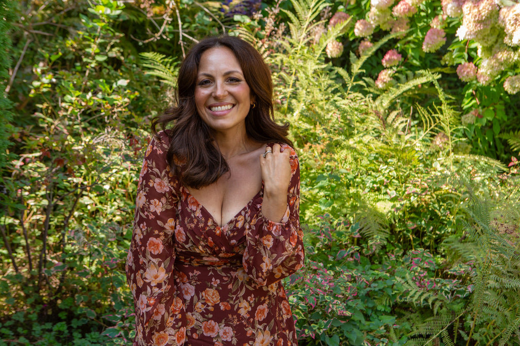 Fall Floral Short Dress - Burgundy