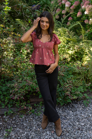 Button Up Blouse With Pocket - Cream