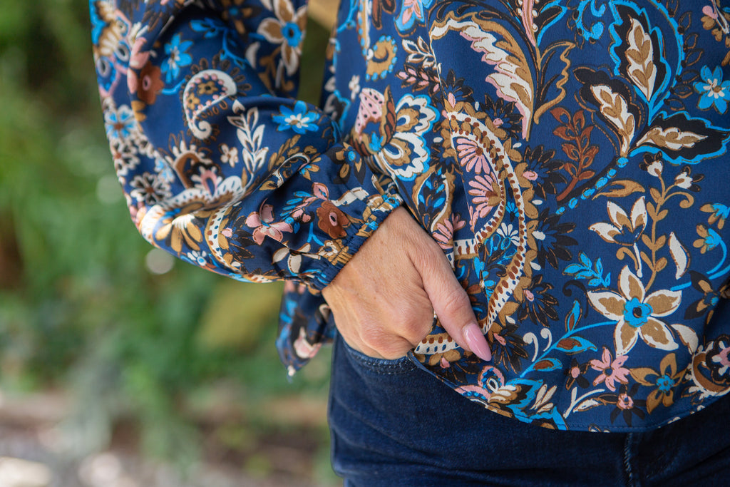 Paisley Print Vneck - Multi-Coloured