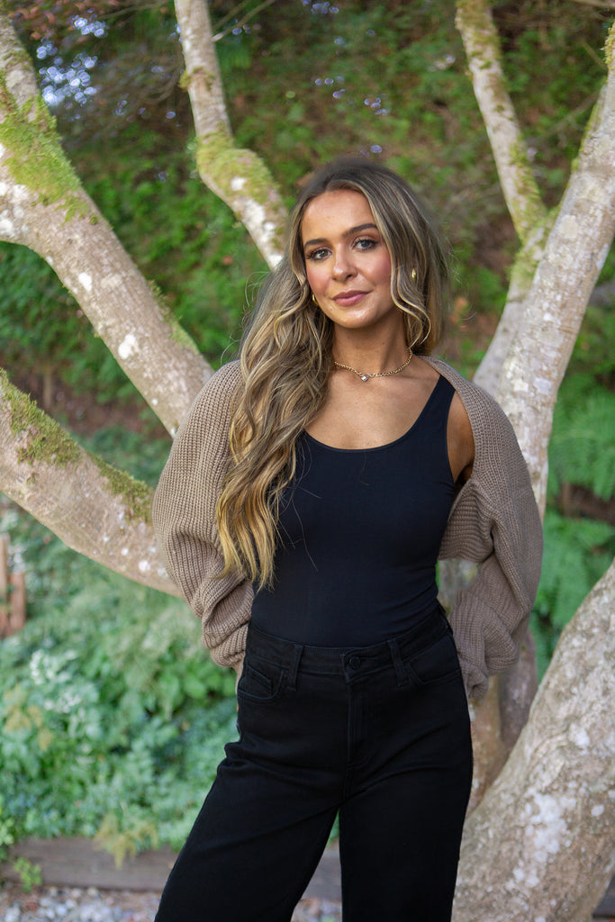 Knit Shrug - Truffle