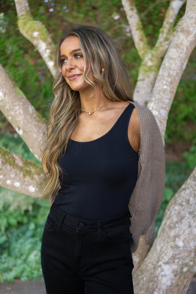 Knit Shrug - Truffle