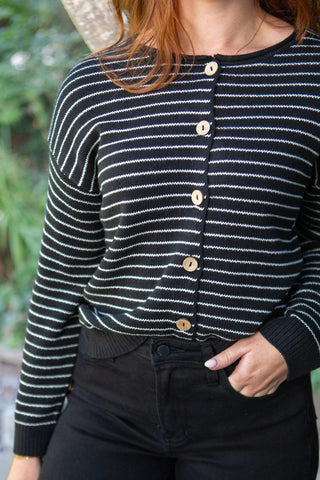 Button Up Knit Vest - Navy