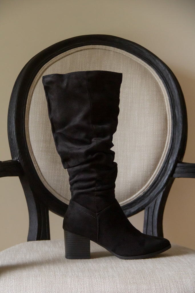 The Fall Slouch Boot - Black