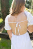 Midi Backless Dress - White