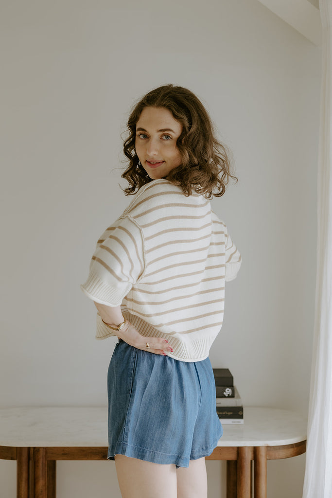 Elastic Waist Tencel Short