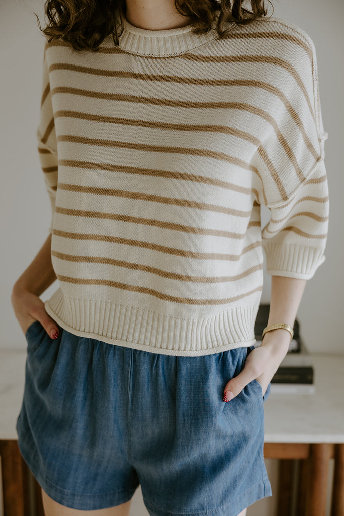 Elastic Waist Tencel Short