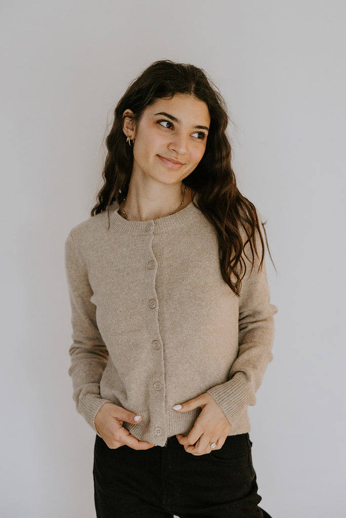 Lightweight Spring Cardigan - Khaki