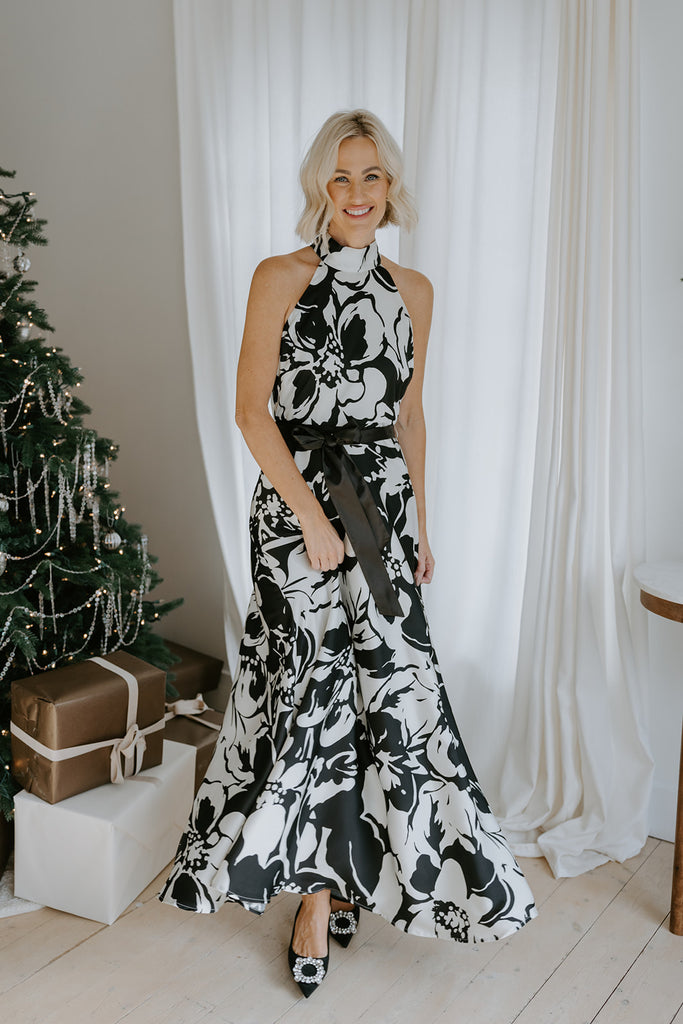 Mock Neck Sleeveless Maxi