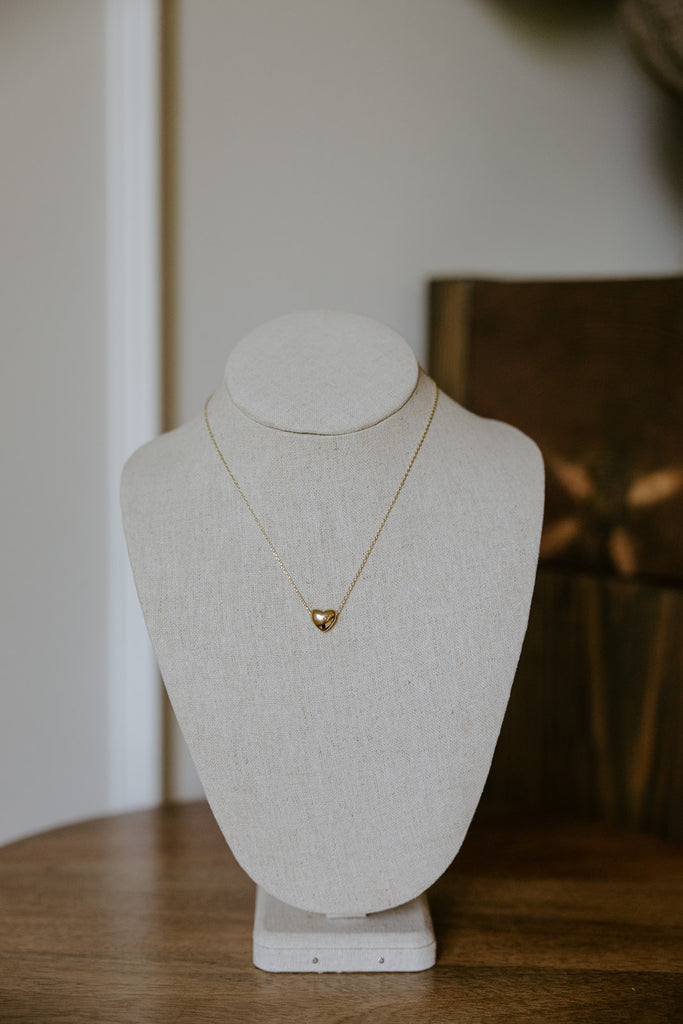 Floating Heart Necklace - Gold