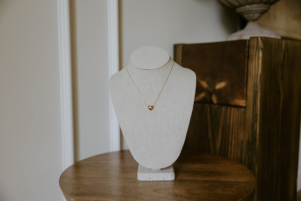 Floating Heart Necklace - Gold