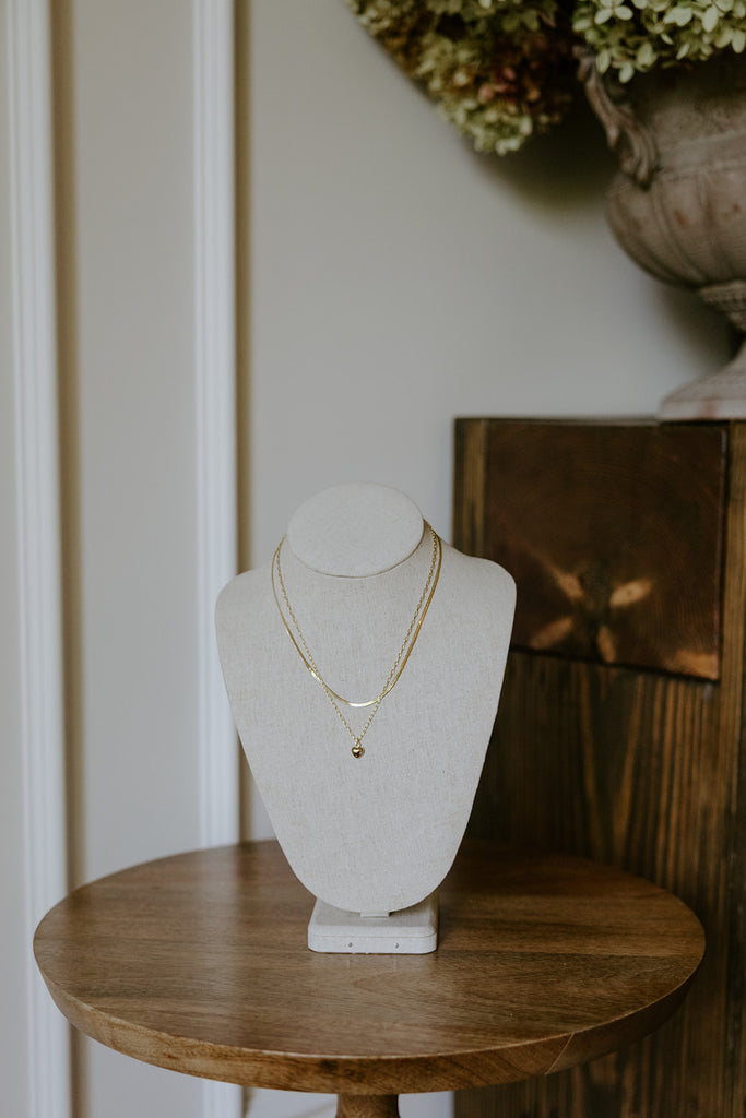 Floating Heart Necklace - Gold