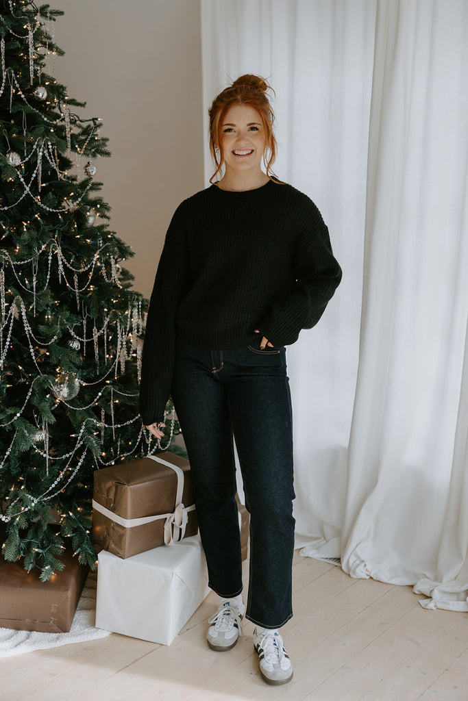 Classic Knit Sweater - Black