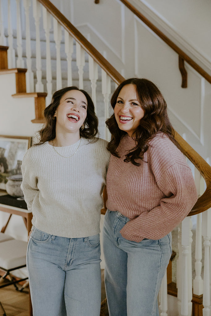 Classic Knit Sweater - Pink