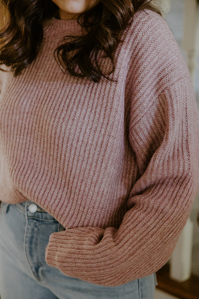 Classic Knit Sweater - Pink