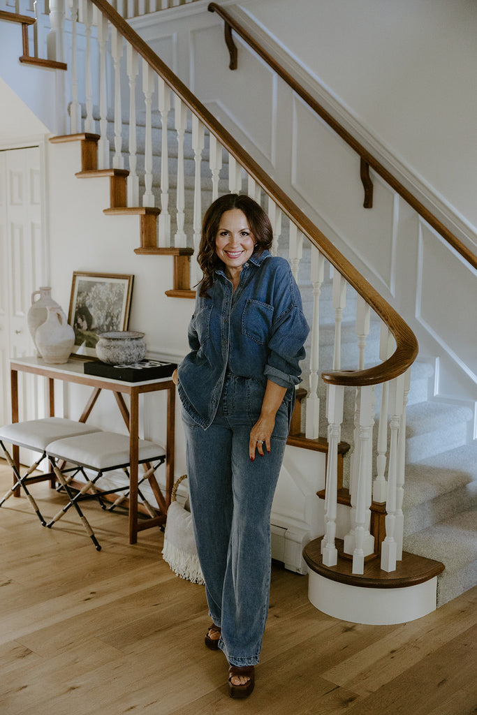 RESTOCKING SOON - Chambray Wide Leg Pant