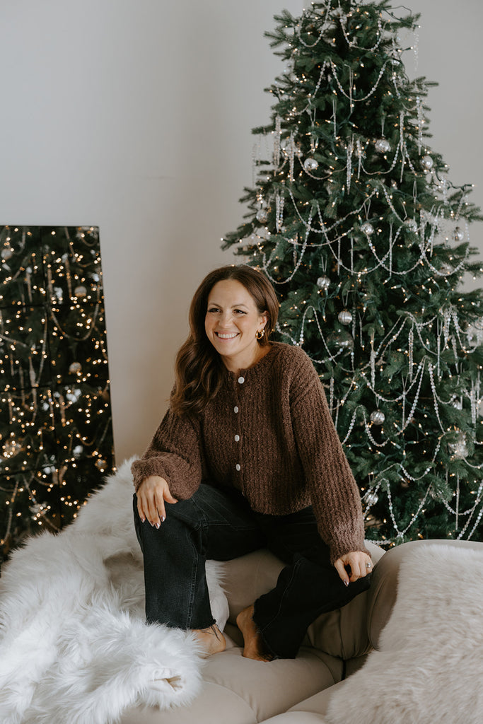 Super Soft, Super Plush Cardigan - Chestnut