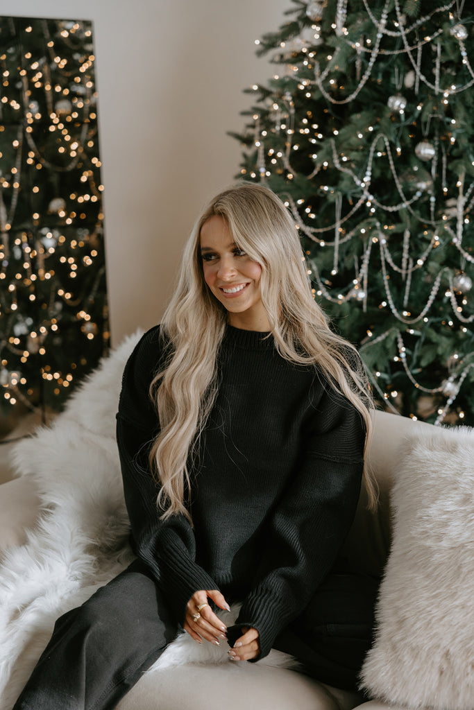 Super Soft Crewneck and Lounge Pant Set - Black