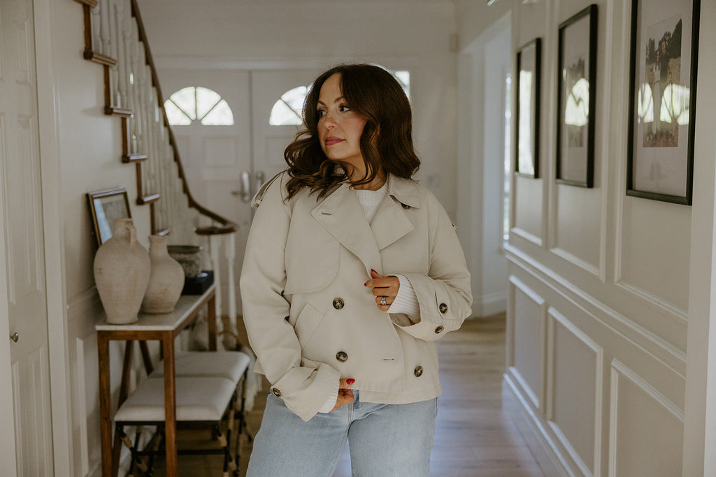 Short Trench Coat - Oatmeal