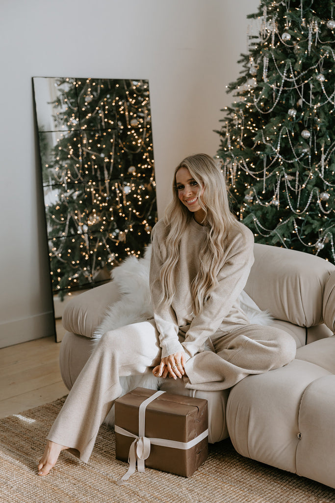 Super Soft Crewneck and Lounge Pant Set - Taupe