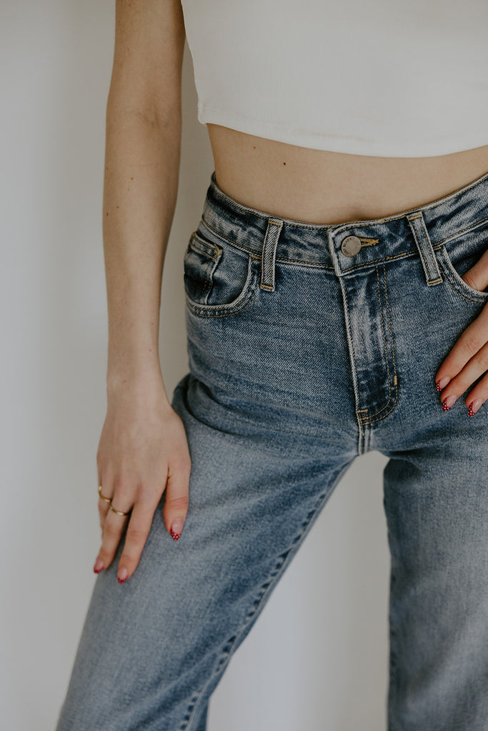 Longer Length Straight Denim - Medium