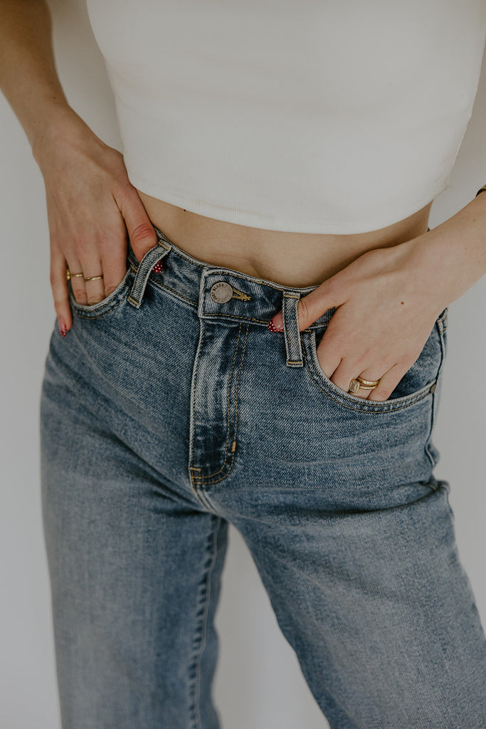 Longer Length Straight Denim - Medium